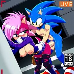 ai_generated ass blue_body blue_fur breasts incest incest_(lore) magenta_fur male/female pink_hair sex sonia_the_hedgehog sonic_(series) sonic_the_hedgehog sonic_the_hedgehog_(series) sonic_underground sonic_x_sonia straight veiny_penis