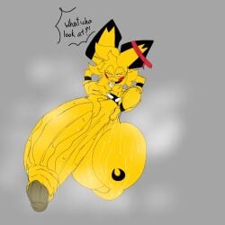 anthro big_penis furry huge_cock hyper_penis lattemon lattemon_(character) penis pichu pokemon pokemon_(species) tagme thick_thighs wide_hips