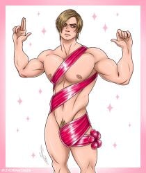 bara big_boy big_dick big_penis christmas gift leon_scott_kennedy male_only merry_christmas nude resident_evil resident_evil_4