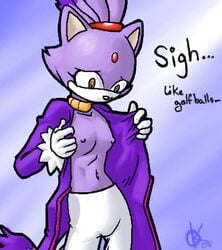 1girls 2008 amber_eyes anthro blaze_the_cat breast_envy breasts cat clothing dated depressed feline female female_only flat_chested fur furry kenfoxx mammal open_clothes open_shirt sad sega shirt small_breasts solo sonic_(series)