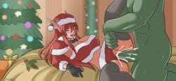 big_breasts big_cock big_dick big_penis blood_elf blush breasts christmas christmas_clothing christmas_headwear christmas_outfit christmas_tree cia_nightfire clothed clothed_sex clothing cock cum cum_in_pussy cum_inside cumshot dick elf elf_ears elf_female elf_girl green_cock green_penis green_skin high_elf holidays leaking_cum legs_apart legs_spread on_side orc orc_(warcraft) orc_male panties panties_aside penis penis_in_pussy pussy ramahdraws red_hair sex side_sex skirt skirt_up spread_legs stockings straight straight_sex vagina vaginal_creampie vaginal_insertion vaginal_penetration vaginal_sex warcraft world_of_warcraft