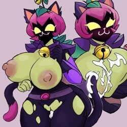 brawl_stars catgirl cum lily_(brawl_stars) pechos plant_girl tetas