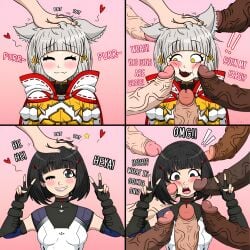 big_penis black_hair blush cat_ears catgirl crossover edit edited english_text fangs grey_hair head_pat heart inminent_rape inminent_sex lin_lee_koo nia nia_(xenoblade) orgy penis_on_cheek penis_on_face petting purring rape short_hair sinnerspatz surprised surprised_expression third-party_edit veiny_penis xenoblade_(series) xenoblade_chronicles_2 xenoblade_chronicles_x