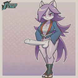 1futa ai_generated ass ass big_ass big_breasts big_butt breasts erection erection_under_clothes erection_under_loincloth freedom_planet fundoshi fundoshi_futanari fundoshilover101 futanari happi_(clothing) huge_ass huge_butt sarashi sash_lilac