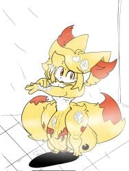 balls big_balls big_penis fennekin huge_balls huge_cock hyper_penis lattemon lattemon_(character) penis pokemon pokemon_(species) thick_thighs wide_hips