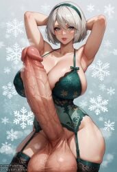 1futa ai_generated balls ballsack boosty boosty_username dickgirl futanari futornyx hi_res high_resolution highres huge_balls huge_cock huge_cock large_testicles lingerie nier:_automata simple_background snowflake solo tagme thick_thighs twitter_username veiny_penis wide_hips yorha_2b