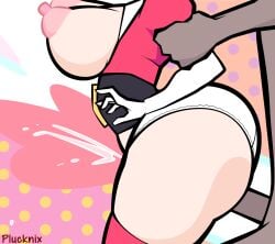 animated artist_name ass_ripple big_penis bouncing_breasts cum_squirt from_behind gif grabbing_from_behind hitting_it_from_the_back holly_(plucknix) large_breasts looping_animation patreon pink_nipples plucknix simple_background thighhighs unseen_male vaginal_penetration white_panties