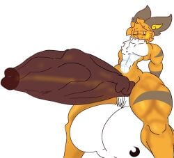 anthro balls big_balls big_penis furry huge_balls huge_cock hyper_penis lattemon lattemon_(character) penis pokemon pokemon_(species) raichu tagme thick_thighs wide_hips