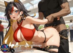 ai_generated dehya_(genshin_impact) genshin_impact girl hentai nsfw public_sex