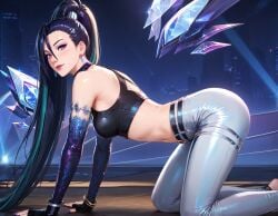 1girls blue_hair female female_only k/da_all_out_kai'sa k/da_all_out_series kai'sa league_of_legends looking_at_viewer purple_hair riot_games tagme