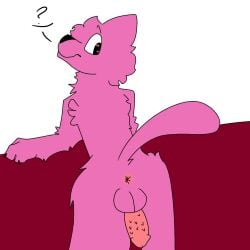 ? anthro anthro_cat anthro_male anthro_only anus ass balls ballsack color colored confused confusion hallmark hoops_&_yoyo hoops_(hoops_&_yoyo) male male_only penis pink_body pink_fur solo solo_male tagme tail twitter_link wino