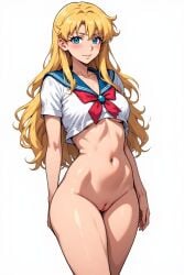 ai_generated anime blonde_hair no_panties sailor_moon sailor_venus