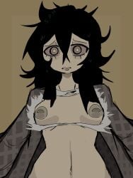 breasts looping_the_rooms_(vocaloid) s.p.h s.p.h_(artist) scared_expression