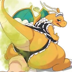 ai_generated dragonite fart fart_cloud farting pokemon