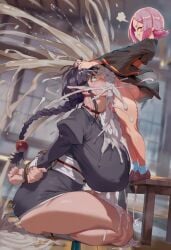 1futa 1girls ai_generated bleach braid braided_ponytail choker clothed crying crying_with_eyes_open cum cum_explosion cum_from_mouth cum_in_mouth cum_inside deepthroat dripping_cum ejaculation excessive_cum face_fucking femsub forced forced_oral futa_on_female futadom gigantic_breasts hair_grab hands_behind_back head_grab heyw huge_breasts irrumatio kurotsuchi_nemu kusajishi_yachiru neck_bulge on_knees on_table projectile_cum rape restrained size_difference small_dom_big_sub smaller_futa tears thick_thighs throat_bulge throat_fuck throat_swabbing thrusting thrusting_into_mouth tied_hands wide_eyed