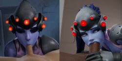 3d animated aphy3d big_penis blowjob cock comparison cuckold cuckold_pov dark-skinned_male no_sound oral overwatch pov rwt4184 small_penis sucking_penis tagme video video_games widowmaker