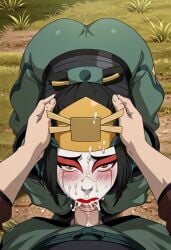 1girls ai_generated avatar_legends avatar_the_last_airbender azula black_hair kyoshi_warrior royalty tagme