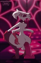 angel_dust_(hazbin_hotel) ass ballsack bikomation bouncing_ass dildo_in_ass hazbin_hotel riding_dildo sexy