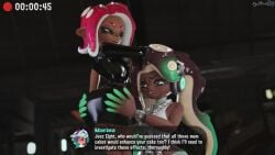 2girls 3d 3d_(artwork) 3d_model agent_8_(octo_expansion) agent_8_(splatoon) ass_awe ass_bigger_than_head ass_visible_through_thighs ass_worship big_ass big_boobs big_breasts big_butt big_thighs bite biting_lip black_hair blender cake caked_up chain clothed clothing crop_top detailed_background dochaunt24 dumptruck_ass female female_focus female_only glistening glistening_body glistening_butt glistening_hair grabbing grabbing_another's_ass grabbing_ass grabbing_from_behind green_hair headgear headphones headwear huge_ass huge_breasts huge_butt latex latex_gloves latex_suit long_ears long_hair looking_at_another looking_down looking_pleasured looking_up marina_(splatoon) marina_(wo262) marina_ida mouth_open multicolored_eyes octoling on_knees pink_hair recording recording_video red_eyes red_hair rose_eyes safe_for_work sfw shiny shiny_ass shiny_breasts shiny_butt shiny_clothes shiny_face shiny_hair shiny_skin slim_waist speech_bubble splatoon splatoon_(series) splatoon_2 splatoon_2:_octo_expansion splatoon_3 static suit tentacle tentacle_hair text text_bubble underground watch wo262_(3d_model_style)