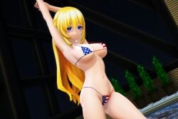 1girls 3d american_flag_bikini armpits arms_behind_head big_breasts bikini blonde_hair blue_eyes busty cleavage hi_res large_breasts legs long_hair looking_at_viewer neptunia_(series) pool seductive seductive_look seductive_smile sensual sexy sexy_armpits sexy_pose sideboob smile solo thighs thong_bikini toned vert voluptuous water