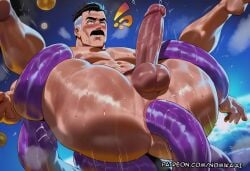 ai_generated anal anal_sex ass ass_focus bara big_ass big_ass_(male) gay huge_ass invincible invincible_(tv_series) male male_focus nolan_grayson nomi_kai omni-man tentacle tentacle_sex yaoi