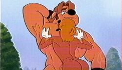 a_goofy_movie chad_(a_goofy_movie) dog_humanoid gif male_only muscular pecs rubbing_chest rubbing_pecs sandastrevor tagme