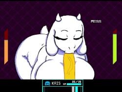 1boy 1girl anthro_on_human audio big_breasts biligbilig blowjob breasts deltarune female gameplay_mechanics goat goat_girl human_on_anthro incest incest_(lore) incestuous kris_(deltarune) looking_at_viewer male/female milf mother_and_son nonbinary_(lore) older_female older_female_and_younger_male tagme toriel undertale_(series) video