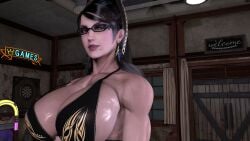 1girl 2026 3d 3d_background 3d_model 3d_render abs athletic athletic_body athletic_female bayonetta bayonetta_(character) bayonetta_2 bayonetta_3 big_ass big_breasts big_butt brickhouse clothed clothing fit fit_female glasses justfrog-entertainment long_hair muscles muscular muscular_arms muscular_back muscular_female muscular_legs muscular_thighs umbra_witch veins veiny virt-a-mate virtamate witch