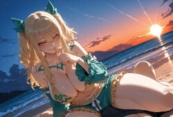 ai_generated attractive attractive_body attractive_female beach beach_background big_ass big_breasts big_butt big_thighs blonde_hair breasts brown_hair curvy cute fairy_tail fat_ass fat_butt female giant_breasts hot huge_ass huge_breasts huge_butt huge_thighs lucy_heartfilia massive_ass massive_breasts massive_butt miyuai seductive sex sexy sexy_body sexy_female thick thick_ass thick_body thick_booty thick_butt thick_legs thick_thighs twintails twintails_(hairstyle) yellow_hair