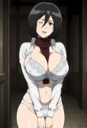 1girls ai_generated aindroidparanoid ass big_ass big_breasts big_butt breasts busty butt curvy cute fat_ass female female_only hair hi_res hips huge_breasts human large_ass large_breasts legs mikasa_ackerman narrow_waist nipples slim_waist solo tagme thick_ass thick_thighs voluptuous waist