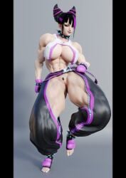 3d abs diag34k huge_breasts juri_han muscular_female pubic_hair street_fighter thick_thighs
