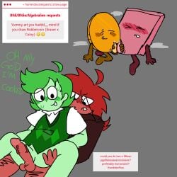 assisted_masturbation battle_for_dream_island bfdi big_ass breath_cloud coiny_(bfdi) dialogue dicks_touching digital_art digital_drawing digital_drawing_(artwork) digital_media digital_media_(artwork) digital_painting_(artwork) dw4evrr eraser_(bfdi) fifteen_(bfb) frottage frotting gijinka heat_(temperature) helping_hand holding_legs humanization humanized humanized_object_show jerking_off jerking_off_another jerkingoff jerkingoff_another jerkingoff_together monster_cock nervous_expression nervous_grin nervous_smile nervous_sweat nervous_sweating object_show object_shows osc penises_touching precum precum_bubble precum_drip precum_string shocked_expression shocked_face size_comparison size_difference text tpot two_(bfb) two_(tpot) veins_on_dick veiny_penis