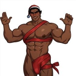 1boy avisgents male male_focus male_only meme meme_reference miguel_o'hara nude_guy_wrapped_in_ribbons_standing_(meme) solo solo_focus solo_male spider-man:_across_the_spider-verse spider-man_(series) spider-man_2099 tagme