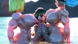 2futas android_18 beach bulma_briefs diag34k dragon_ball futanari handjob muscular_futa my_hero_academia tsuyu_asui