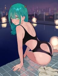 ass female nahia_(some1else45) night nighttime oc one-piece_swimsuit some1else45 swimsuit