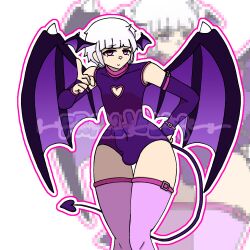 1boy background bad_art big_thighs bodysuit bulge curvy_body curvy_male demon demon_boy fist_on_own_hip flat_belly flat_chest gacha gacha_resort gacha_world genderswap lilith male male_only no_sex not_porn pale-skinned_male pale_skin pink_eyes poorly_drawn poorly_made purple_tail purple_wings rule_63 sadistic_male sfw slim_waist small_smile smile smiley_face solo_male succubus succubus_(male) succubus_lilith succubus_tail succubus_wings thighhighs watermark white_hair