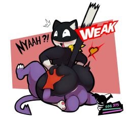 big_ass bubble_butt digitalpelican facesitting huge_ass impmon morgana_(persona) tagme thick_thighs wide_hips yaoi