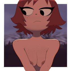 breasts breasts_out female female_focus female_only kim_pine nipples nude nude_female red_hair scott_pilgrim scott_pilgrim_takes_off solo solo_female solo_focus yoltick