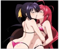 ai_generated akeno_himejima high_school_dxd lesbian_couple lesbian_domination lesbian_kiss lesbian_sex rias_gremory yuri yuri yuri