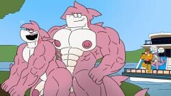 abs anal_sex animated anthro anthro_on_anthro balls big_nipples big_pecs cum cum_inside dad_and_son daniel_(sharkpink) father_and_child father_and_son gay gay_sex gif incest muscular muscular_male penis picknick pinkie_(character) pinkie_(sharkpink) shark shark_fin shark_tail shark_teeth sharkpink