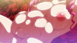 1girls animated belly_movement big_belly big_breasts breasts eggnant female imminent_birth interspecies long_hair majuu_jouka_shoujo_utea monster monster_breeding nipples nude pink_hair pregnant spread_legs stomach_bulge tomonoin_mizuki