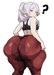 1girls ? bubble_butt crop_top flare_pants forbidden_pants freshnsfw frieren huge_ass sousou_no_frieren tagme white_hair