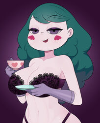 blush_stickers bra disney eclipsa_butterfly female milky_way_(artist) pale_skin solo star_vs_the_forces_of_evil