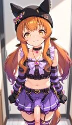 1futa ai_generated animal_ears artist_request big_penis erection erection_under_clothes futanari horse_ears horse_girl horse_tail large_penis looking_at_viewer mayano_top_gun_(umamusume) orange_eyes orange_hair pênis smile smirk smirking umamusume umamusume_pretty_derby