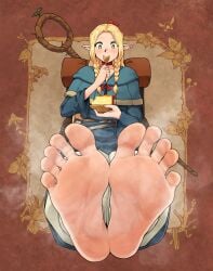 1girls dungeon_meshi feet foot_focus high_resolution lewdsaiga marcille_donato white_female