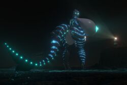 3:2 3d absurd_res anthro ass big_breasts big_butt blender_(artwork) blue_body blue_skin blue_spots blue_stripes breasts digital_media_(artwork) dragon female fish fog friendship_is_magic genitals glowing glowing_eyes glowing_nipples glowing_spots glowing_stripes grey_body grey_skin hasbro hi_res huge_breasts huge_butt huge_legs huge_thighs hyper hyper_breasts hyper_butt hyper_legs jhonnytimber lighthouse macro macro_march male marine masturbation my_little_pony mythological_creature mythological_scalie mythology night nika_sharkeh nipple_piercing nipples nude partially_submerged penis piercing rock scalie sea shark ship spike_(mlp) spots standing_in_water stripes teal_spots thick_thighs twilight vehicle water watercraft white_body white_skin