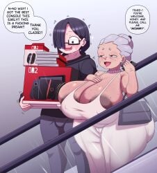 1boy 1boy1girl 1girls 2d 2d_(artwork) 5_fingers arms ass bag big_ass big_breasts big_butt big_nipples bottom_heavy breasts bubble_ass bubble_butt butt cameltoe cellphone curvaceous curvy curvy_body curvy_female curvy_figure dark_nipples dat_ass dress dumptruck_ass english english_text escalator eyelashes fat_ass female gilf glasses gmilf granny_(jackov) hair hands high_resolution highres hips huge_ass huge_boobs huge_breasts huge_butt human human_only jackov large_ass large_breasts large_butt legs light-skinned_female light_skin male male/female mall mammal mature mature_female mature_woman milf mole moles nintendo nintendo_switch nintendo_switch_2 nipples no_bra no_panties oc open_eyes original original_artwork original_character original_characters pawg plump plump_ass plump_breasts sugar_mommy sweat sweatdrop sweating text text_bubble thick thick_ass thick_legs thick_thighs thighs voluptuous voluptuous_female white_hair wide_hips wide_thighs wrinkles