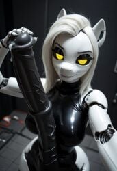 ai_generated anthro futanari horsecock latex massive_penis penis pony precum robot selfie