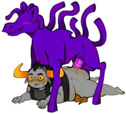 2d_(artwork) alien_genitalia anal anal_sex beastiality excited excited_for_sex fat happy homestuck homestuck_troll horse horsearoni horsecock male male_only melodyxxx monster nervous nervous_smile nervous_sweat stretch_marks submissive submissive_male tavros_nitram tentabulge zoophilia