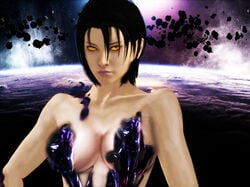 1girls breasts cleavage female jun_kazama kazama_jun namco solo tekken tekken_tag_tournament tekken_tag_tournament_2 unknown_(tekken) xkalipso yellow_eyes